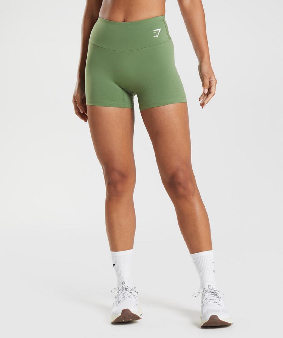 Pantalones Cortos Gymshark Entrenamiento Tight Mujer Verde | CO 2649LIS